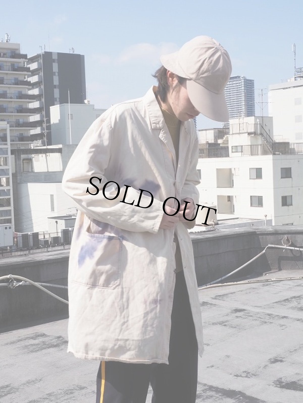 画像3: VINTAGE EURO ブリーチデザイン アトリエコート (3)