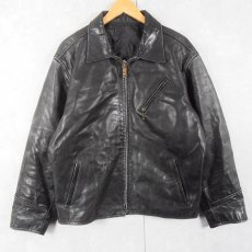 画像1: 90's〜 VERA PELLE ITALY製 レザージャケット BLACK (1)