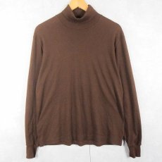 画像1: 70〜80's duofold タートルネックロンT BROWN L (1)