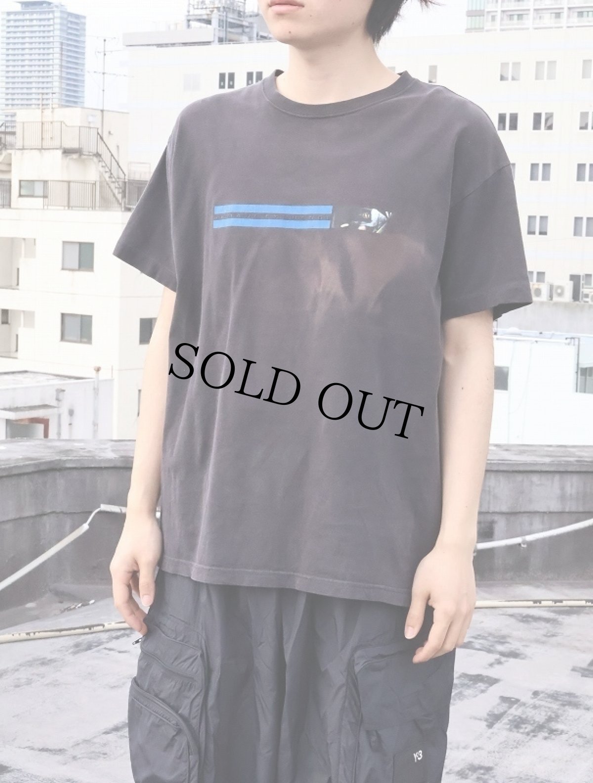画像1: ARMANI EXCHANGE USA製 プリントTシャツ BLACK M (1)