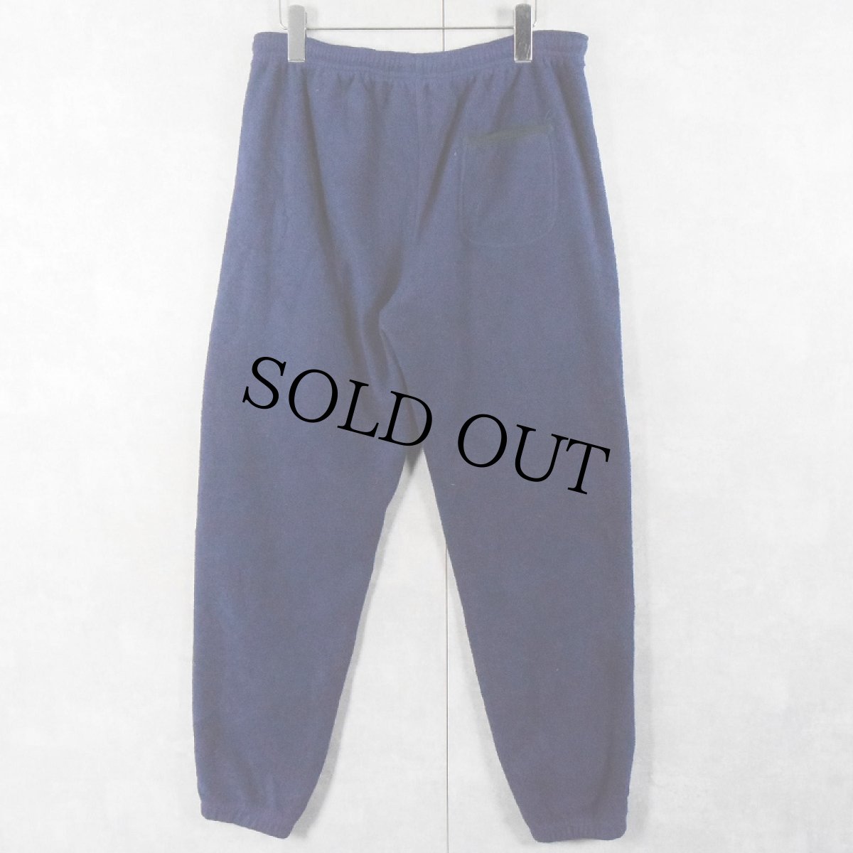 画像2: 90's adidas ロゴ刺繍 フリースイージーパンツ NAVY XL (2)