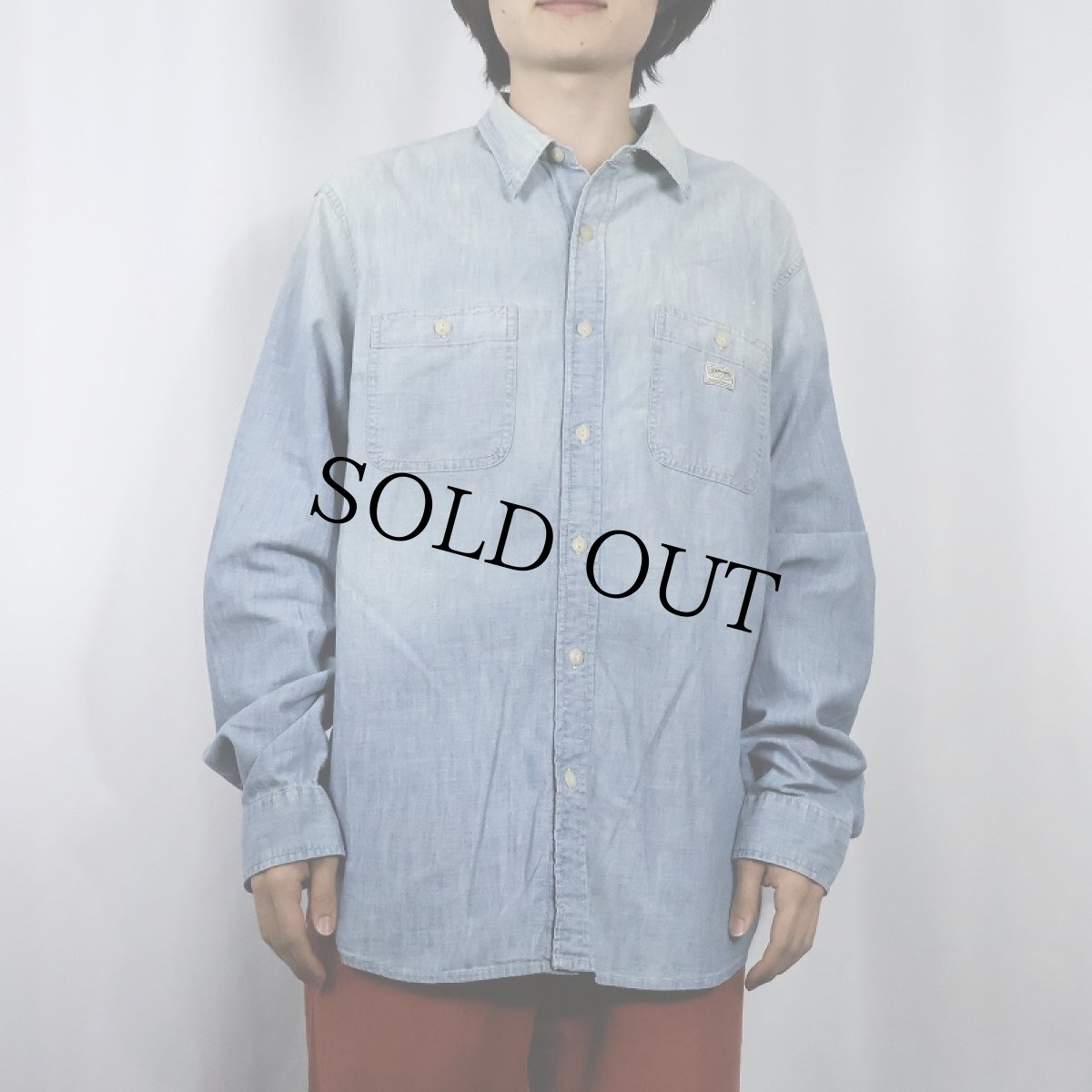 画像3: Ralph Lauren DENIM & SUPPLY 星条旗×鷲 シャンブレーシャツ XL (3)