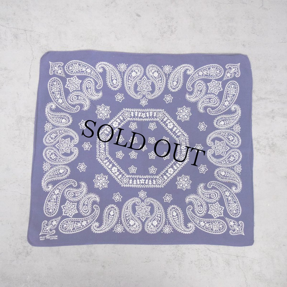 画像2: 60's エレファントブランド ペイズリー柄 バンダナ 上鼻 (2)