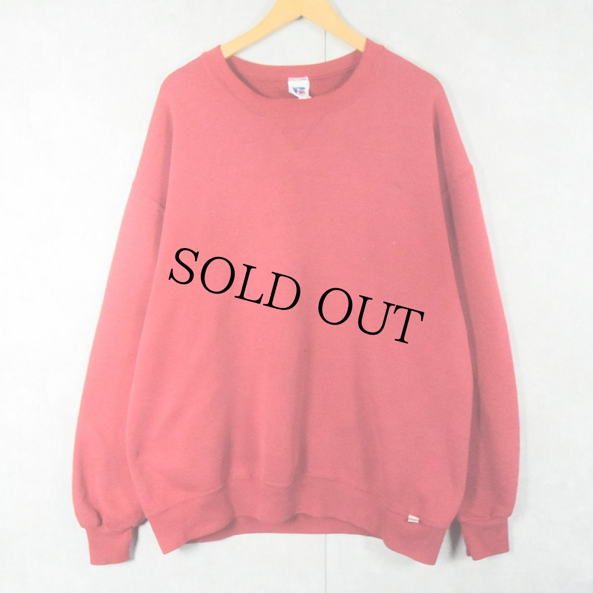 画像1: 【SALE】 90's RUSSELL ATHLETIC USA製 前V 無地スウェット LT (1)