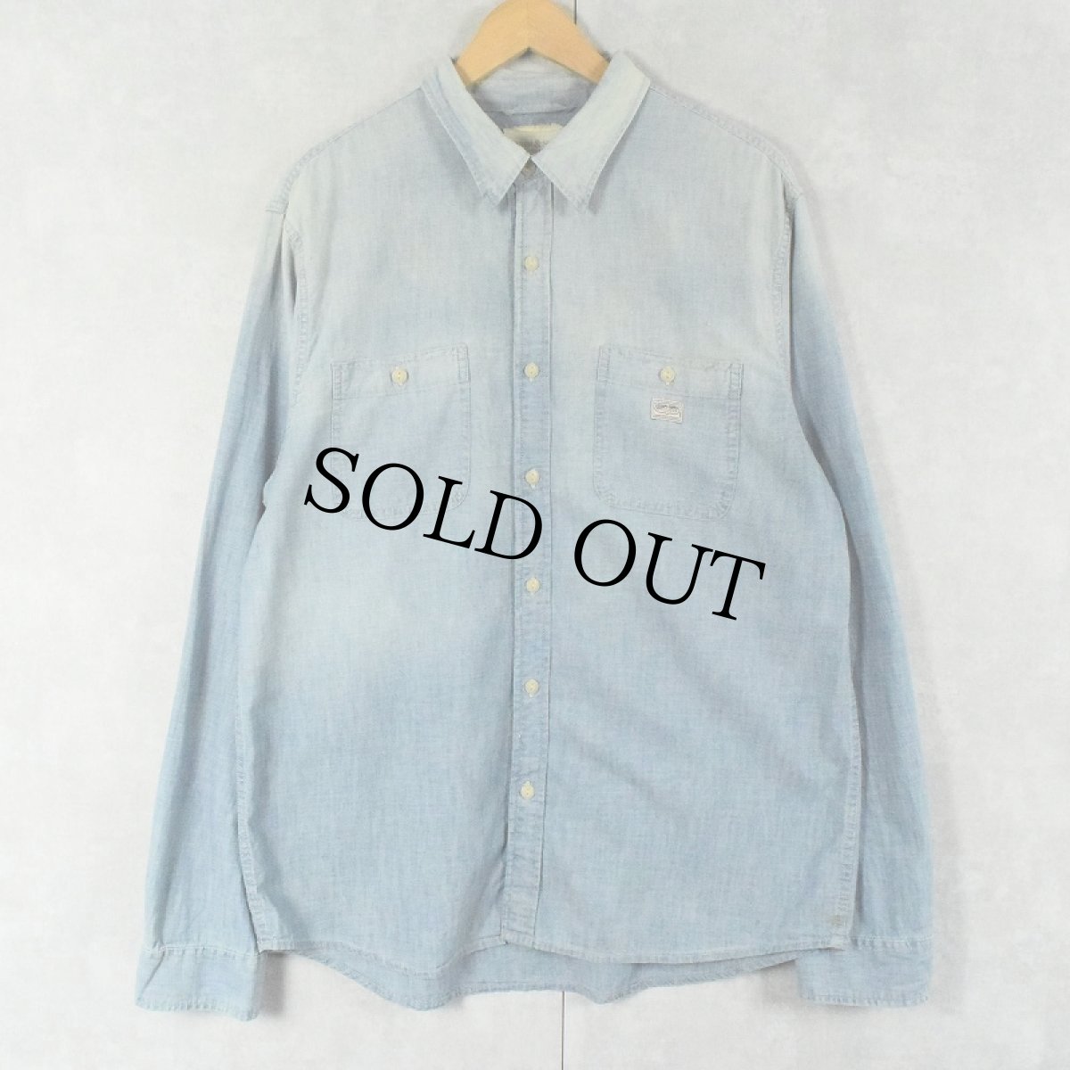 画像2: Ralph Lauren DENIM & SUPPLY 星条旗×鷲 シャンブレーシャツ XL (2)