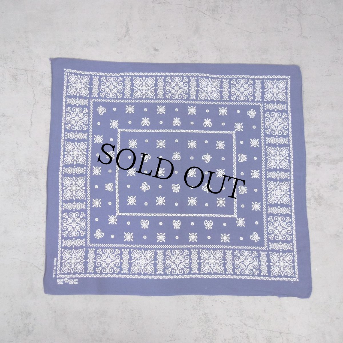 画像2: 60's エレファントブランド USA製 総柄 バンダナ 上鼻 (2)