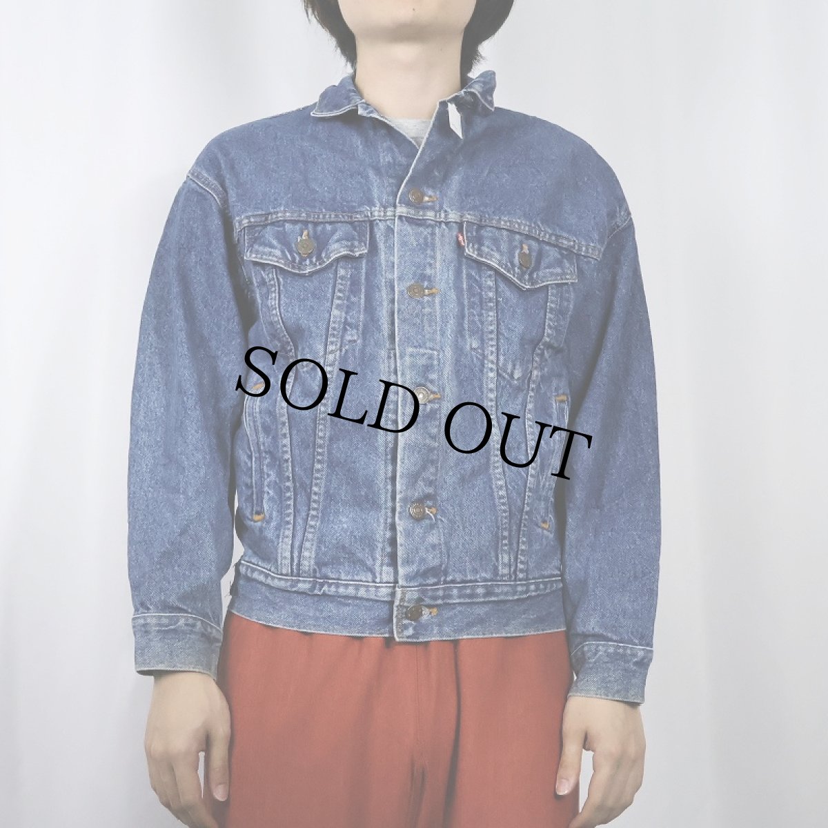 画像2: 90's Levi's 70508 USA製 デニムジャケット L (2)