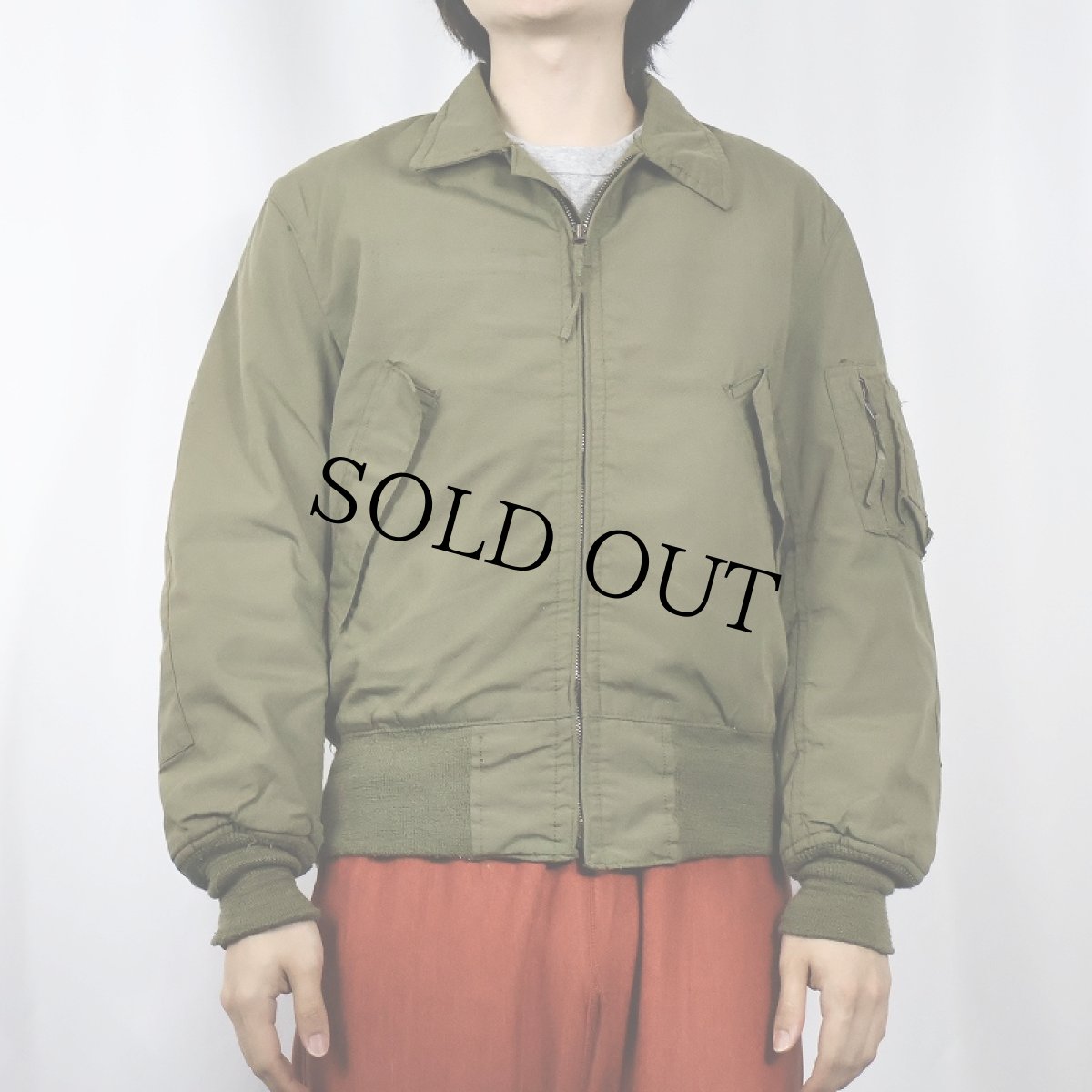 画像2: 80's U.S.ARMY CVC タンカースジャケット SMALL-LONG (2)