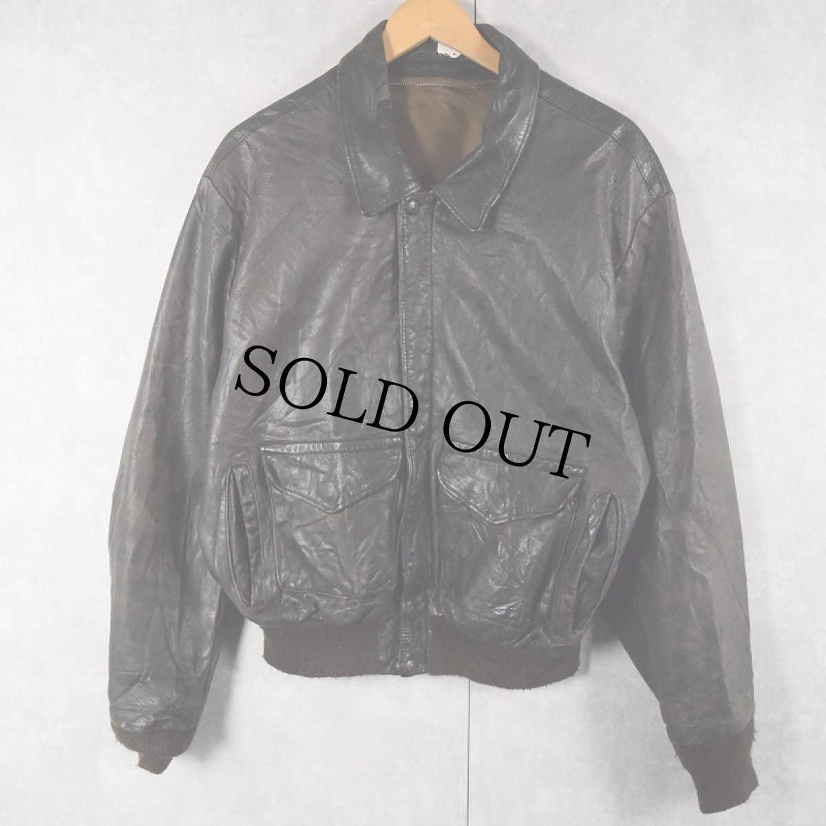 画像1: 〜90's Schott "A-2 TYPE" レザーフライトジャケット SIZE46 REG (1)