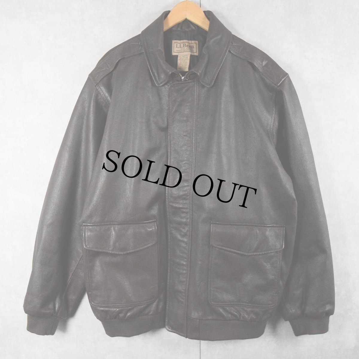 画像1: L.L.Bean USA製 "A-2 TYPE" レザーフライトジャケット XL (1)