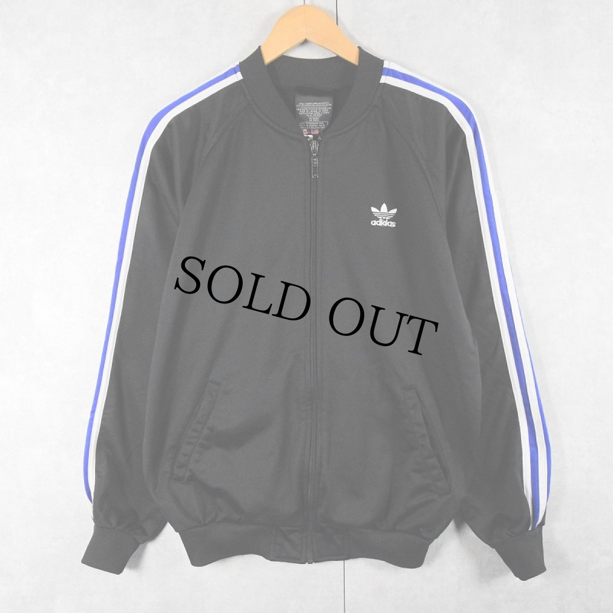 画像1: 90's adidas サイドライントラックジャケット BLACK S (1)