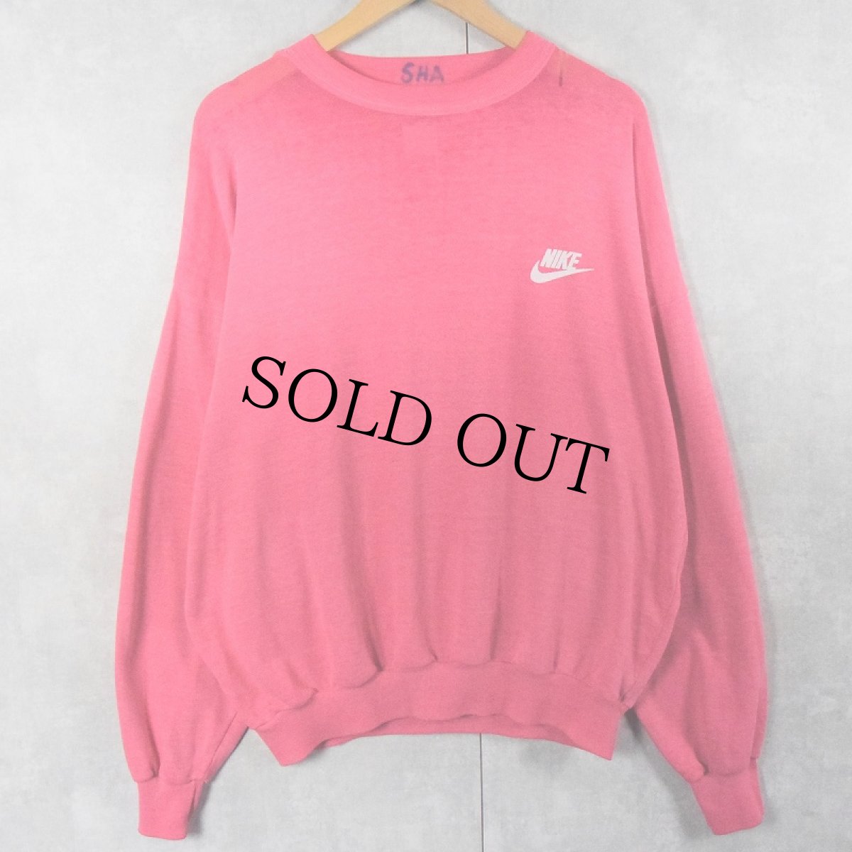 画像4: 80's NIKE USA製 紺タグ ロゴプリントスウェット XL (4)