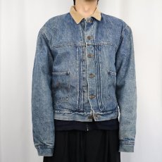 画像2: 80〜90's POLO Ralph Lauren "2nd TYPE" ブランケットライナー デニムジャケット XL (2)