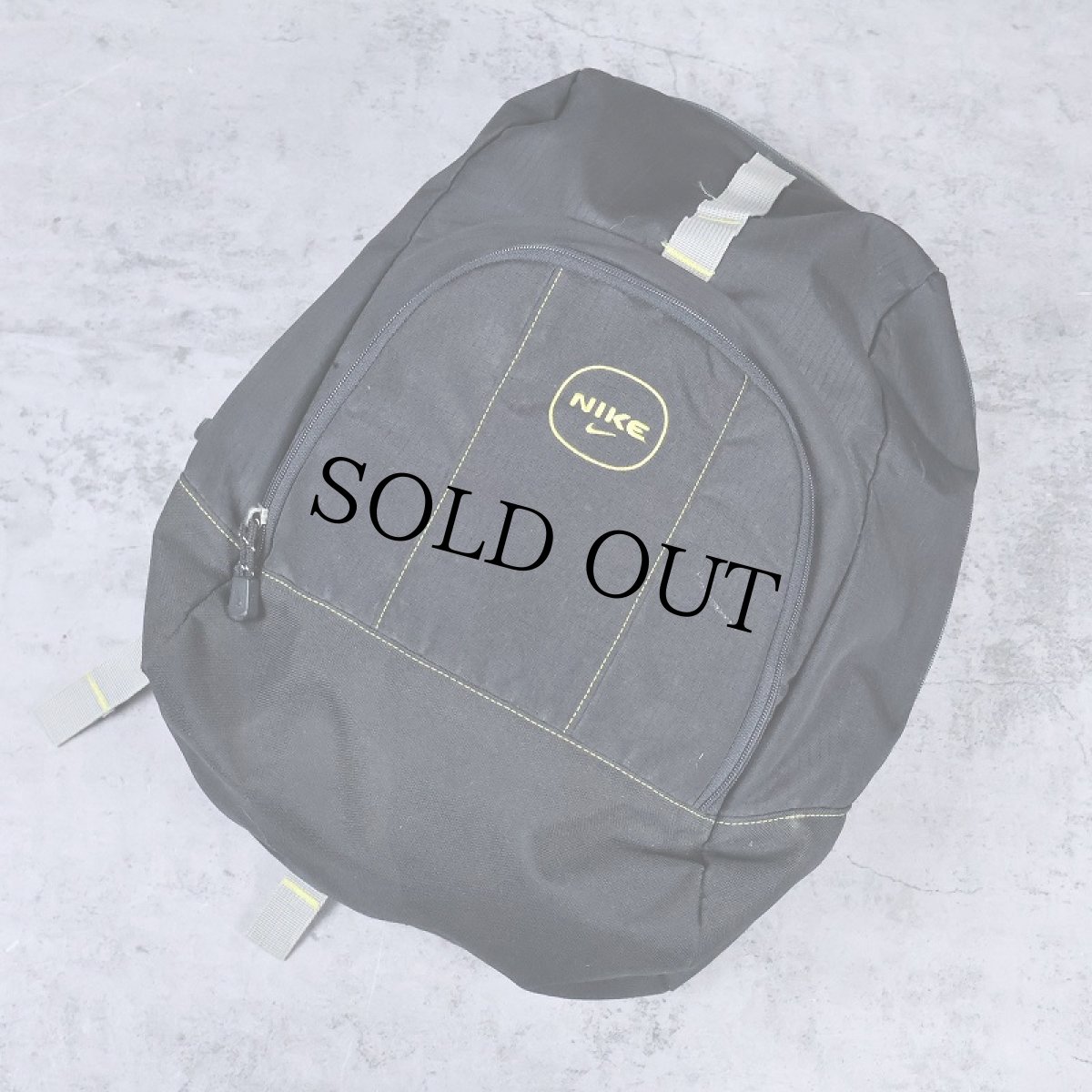 画像3: NIKE ロゴ刺繍 リップストップ ナイロンバッグパック BLACK (3)