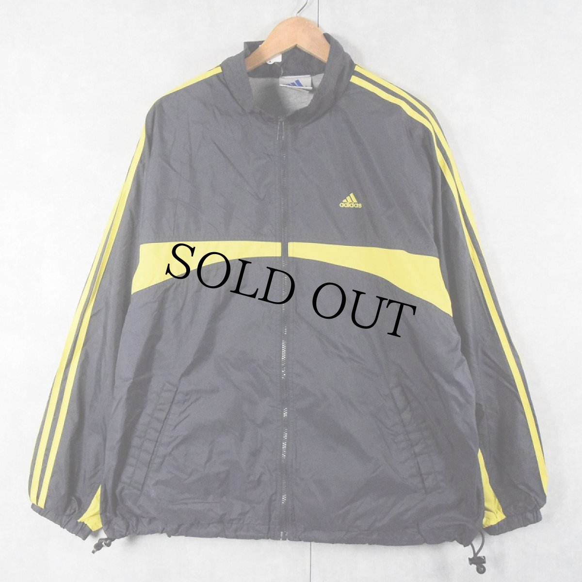 画像2: 90〜2000's adidas ロゴ刺繍 ナイロンジャケット/パンツ SETUP XL (2)