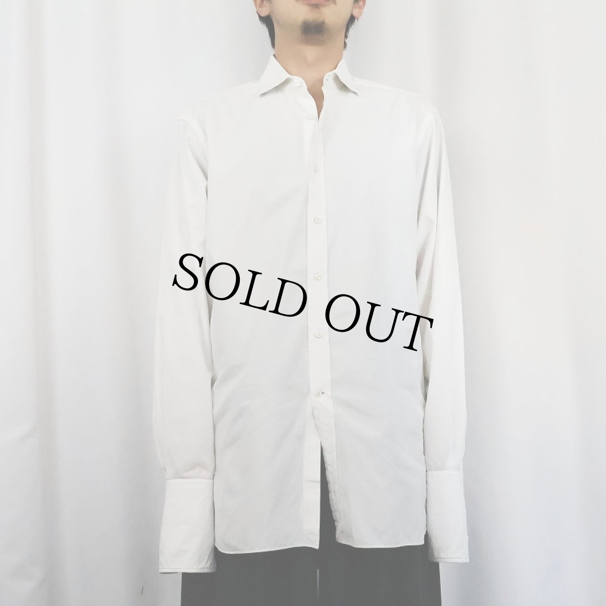 画像2: Ralph Lauren Purple Label ITALY製 コットンドレスシャツ 16 1/2 (2)