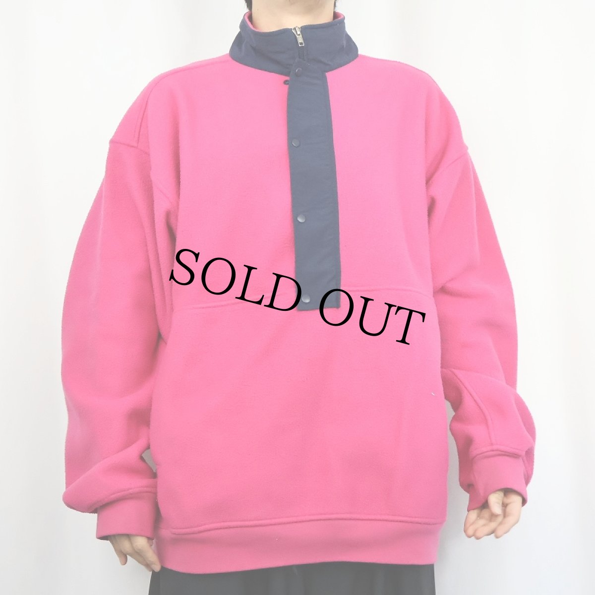 画像2: 90's GAP フリースプルオーバージャケット XL (2)