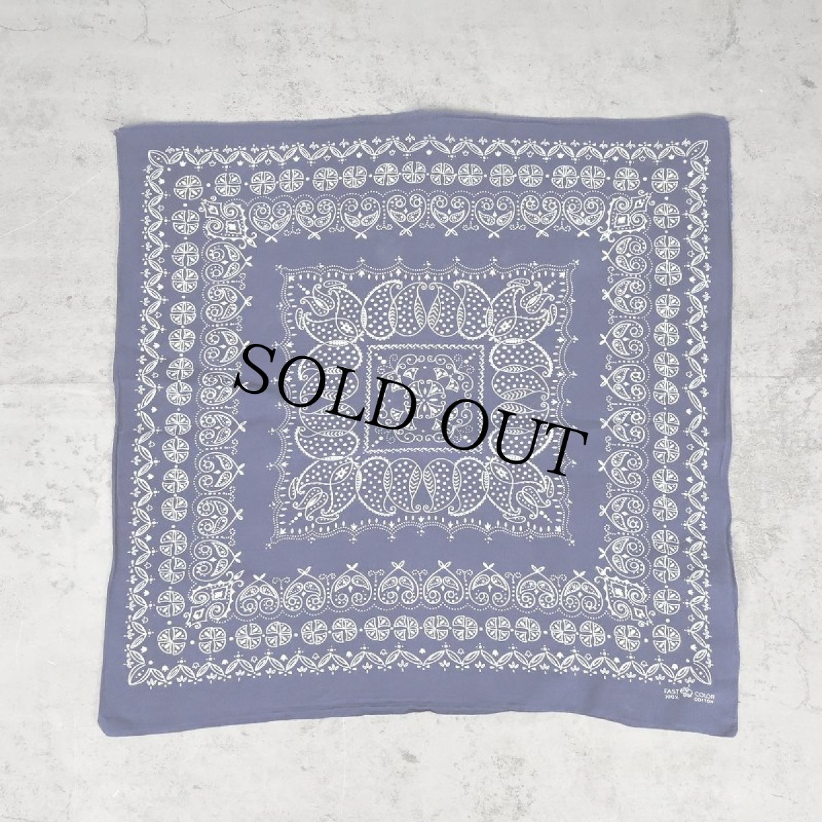 画像2: 60's エレファントブランド USA製 総柄 バンダナ 上鼻 (2)