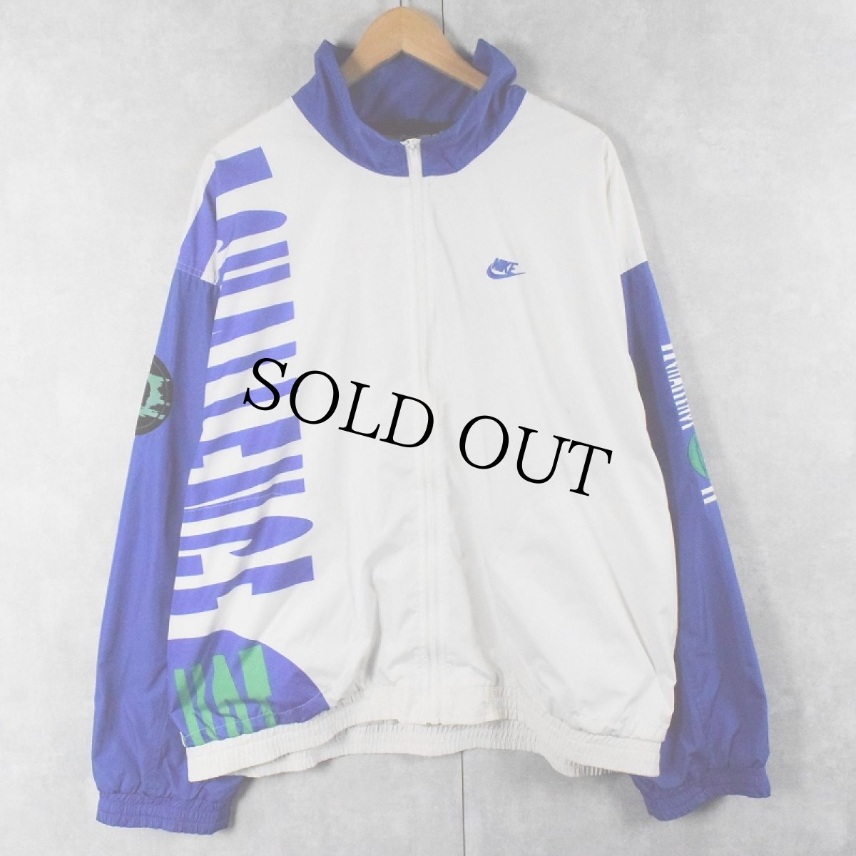 画像2: 90’s NIKE CHALLENGE COURT ナイロンジャケット XL (2)