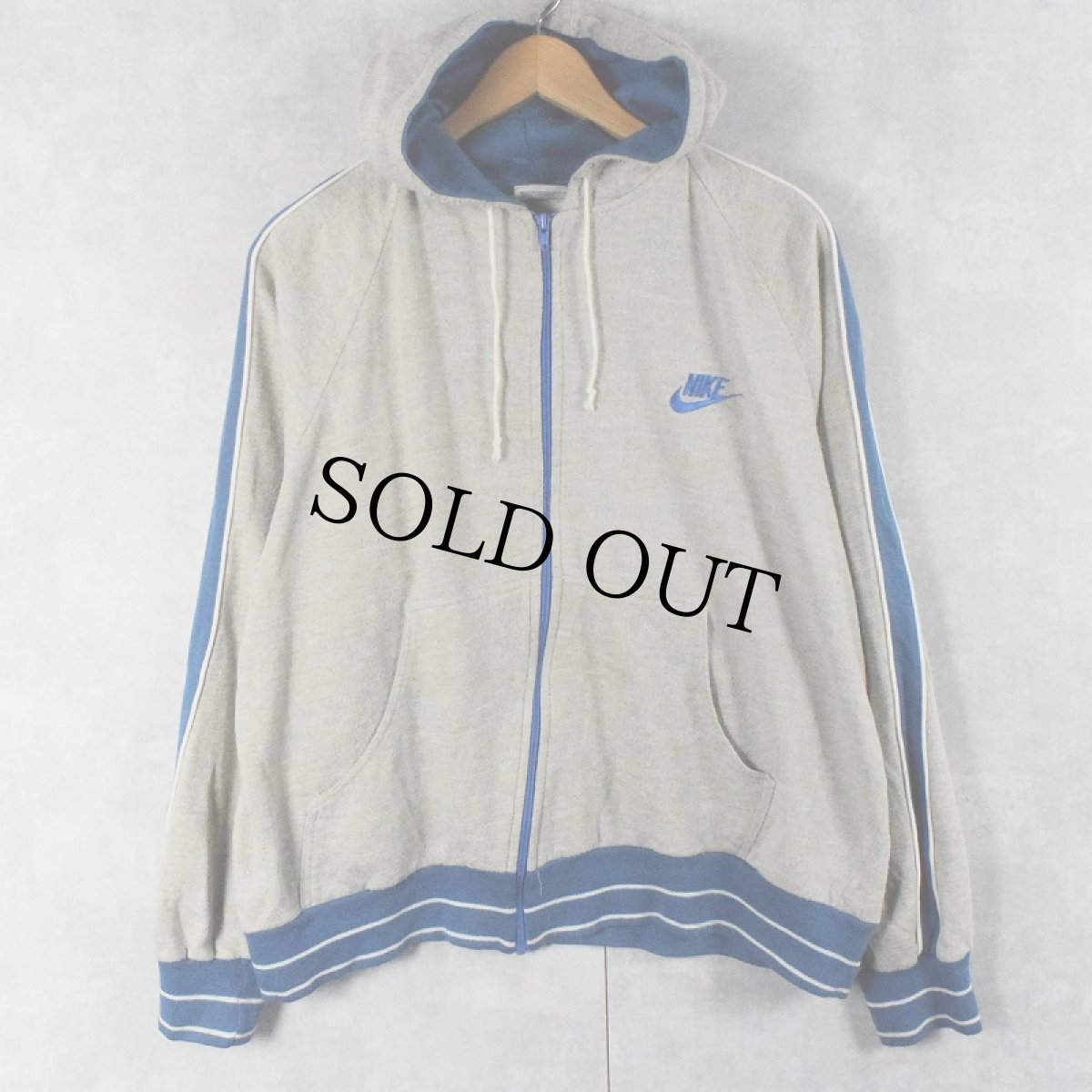 画像3: 70's NIKE ラインデザイン スウェットジップパーカー XL (3)
