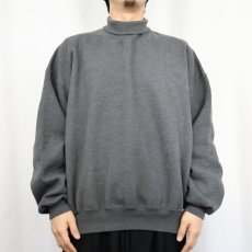 画像2: 90's RUSSELL ATHLETIC USA製 前V 無地タートルネックスウェット XXL (2)