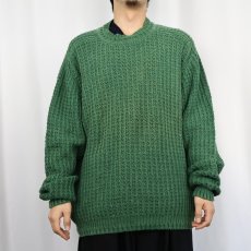 画像2: 90's〜 STUDIO ラミー×コットン ワッフルニットセーター L (2)