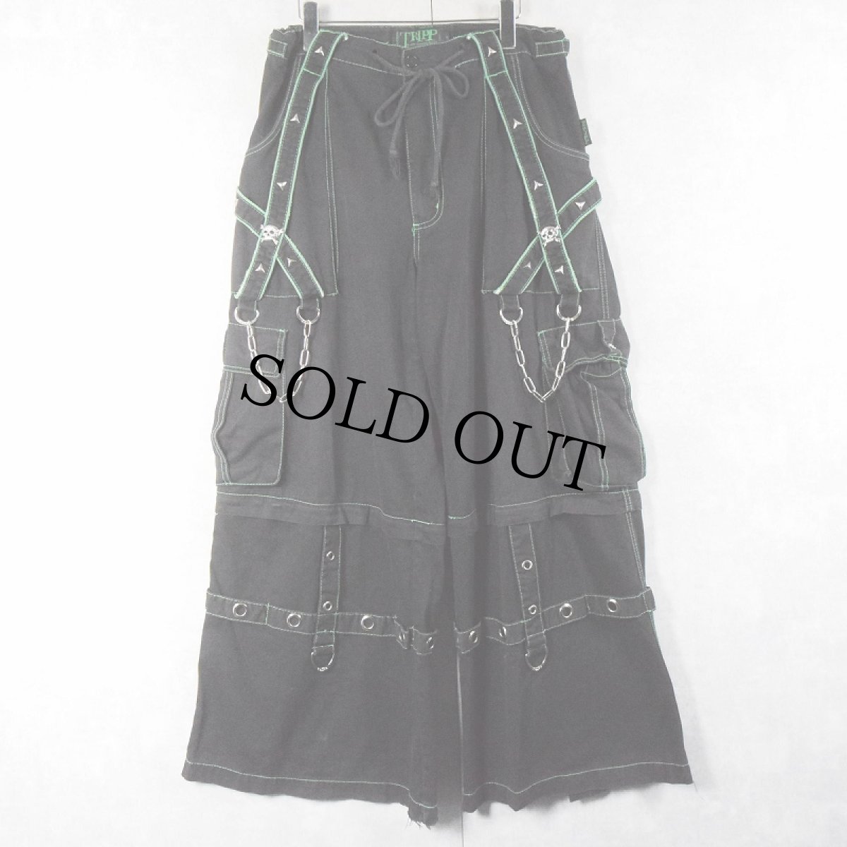 画像3: TRIPP ボンテージワイドパンツ BLACK (3)