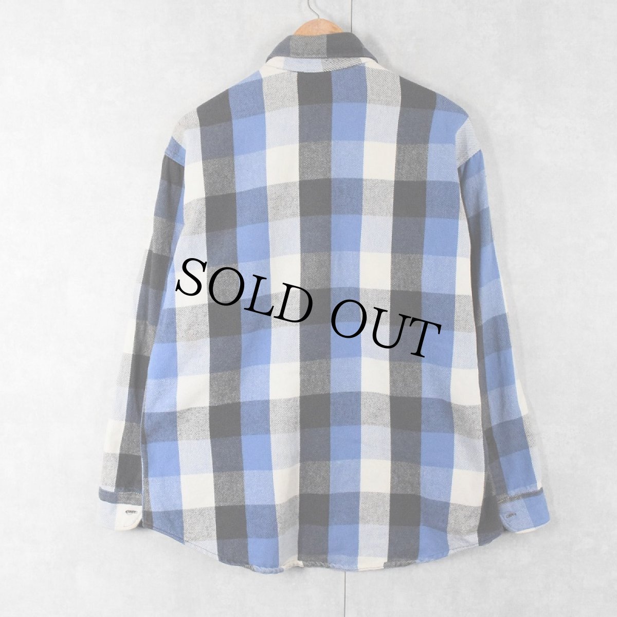 画像2: 80's BIGMAC USA製 ブロックチェック柄 ヘビーネルシャツ L REGULAR (2)