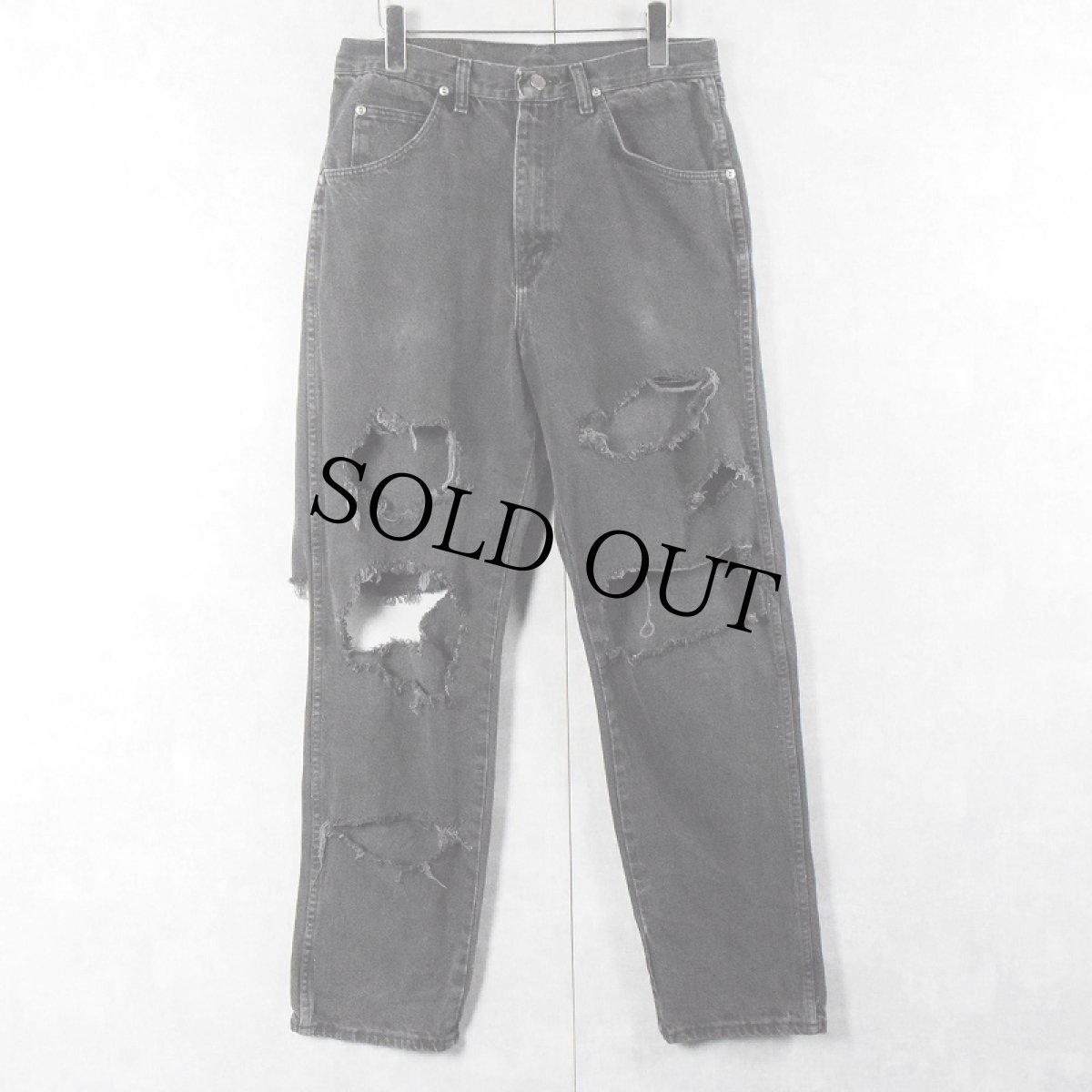 画像3: Wrangler ブラックデニムパンツ W31 (3)