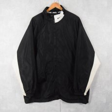 画像1: NIKE 切り替えデザイン ナイロンジャケット BLACK XL (1)