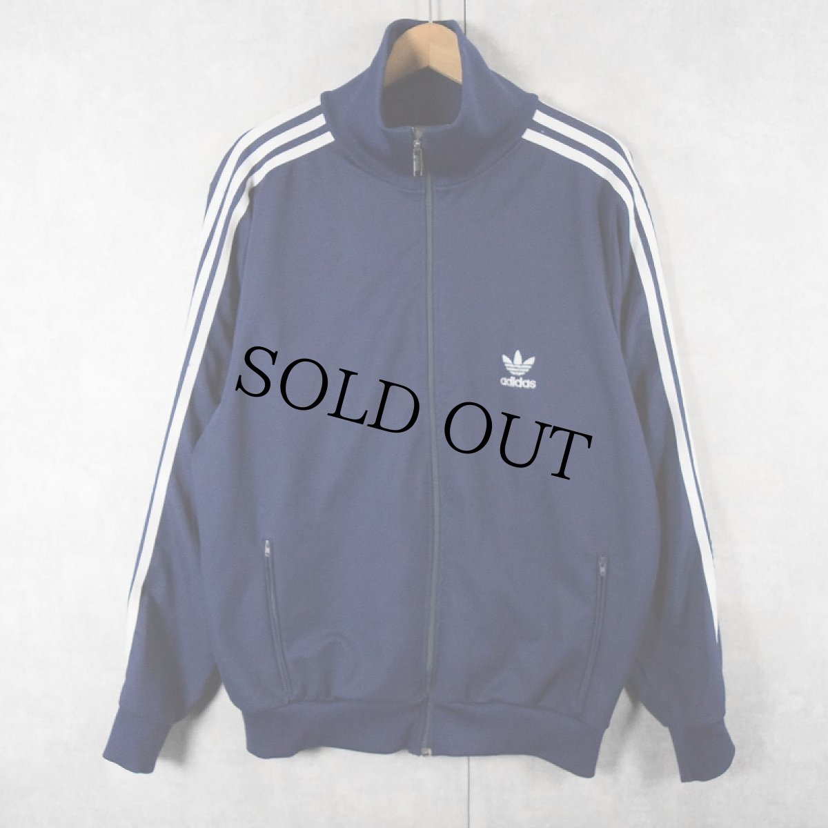 画像1: 80's adidas サイドライン トラックジャケット NAVY SIZE9 (1)