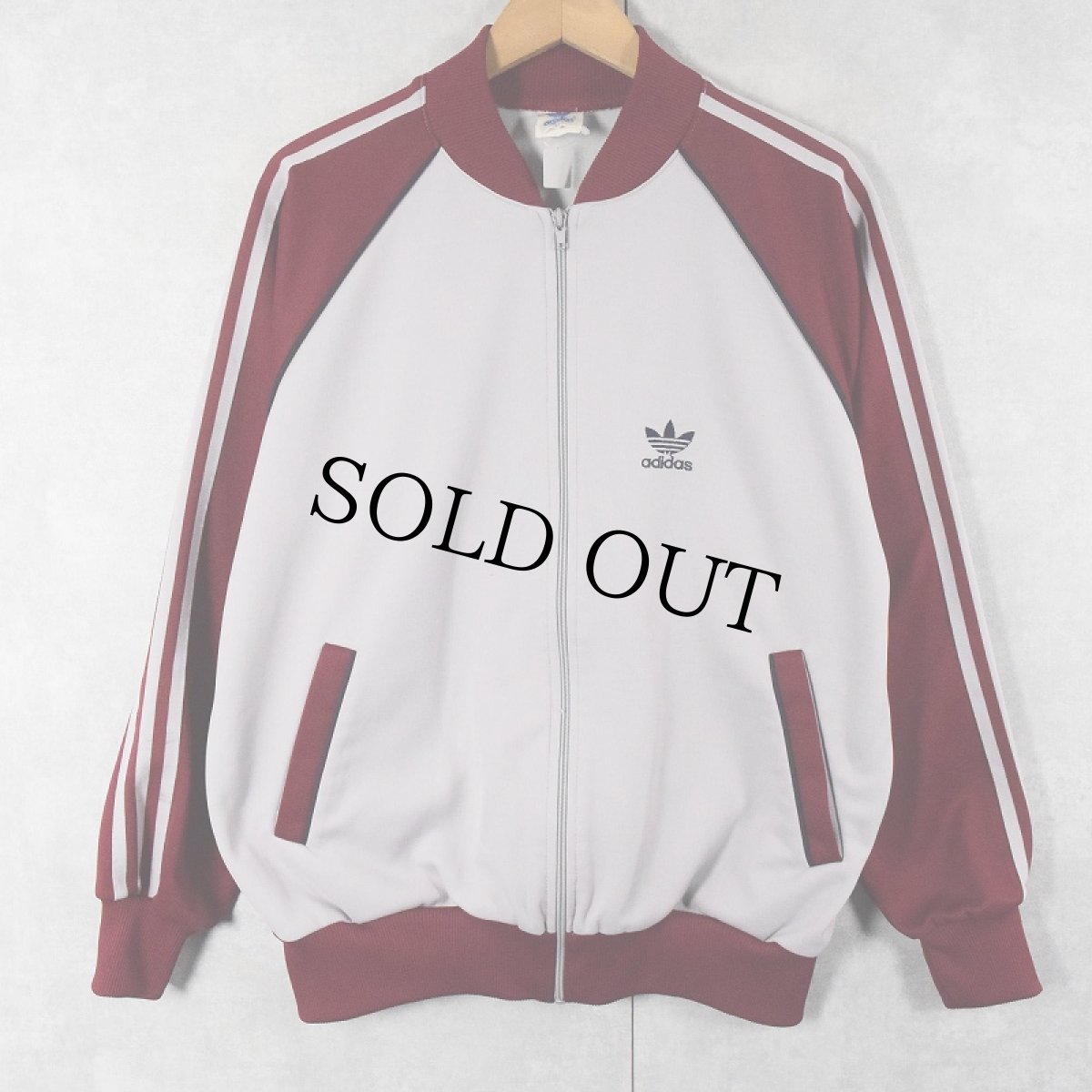 画像1: 80's〜 adidas TAIWAN製 サイドライン トラックジャケット L (1)