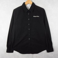 画像1: Haagen-Dazs ロゴ刺繍 コットンシャツ BLACK M (1)