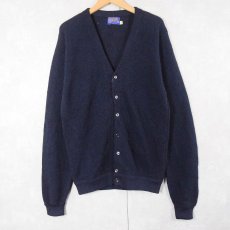 画像1: 70's PENDLETON USA製 ウールニットカーディガン NAVY M (1)