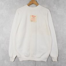 画像1: 90's Hanes USA製 無地ラグランスウェット L DEADSTOCK (1)