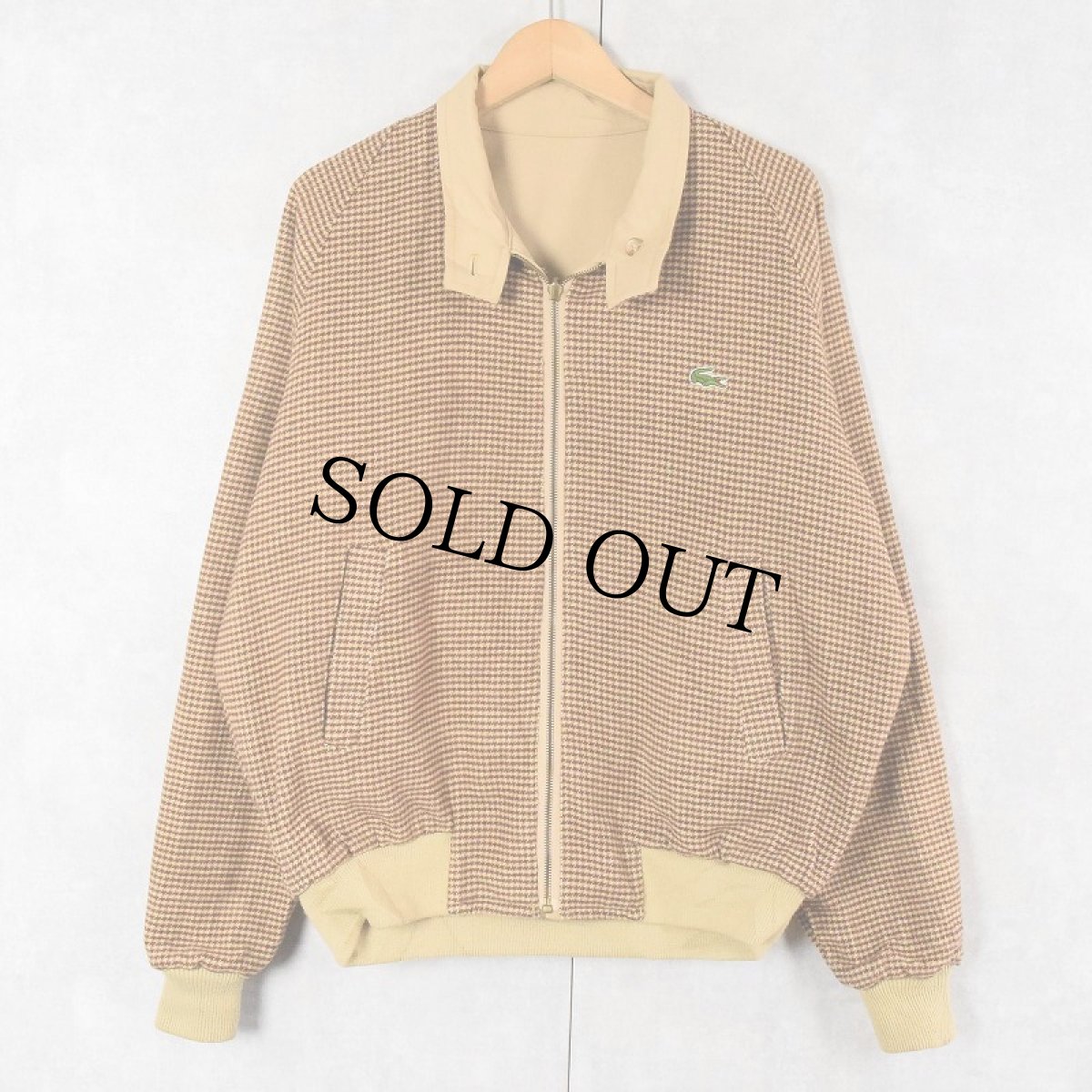 画像2: 70〜80's LACOSTE 千鳥格子柄 リバーシブルスイングトップ XL (2)