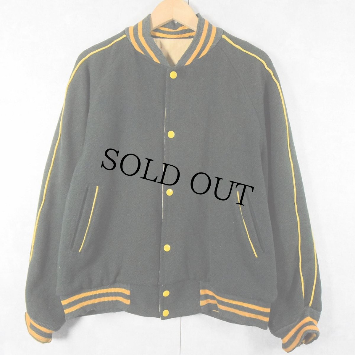 画像2: 60's PRINCETON "BROCKPORT STATE" リバーシブル ウールスタジャン (2)