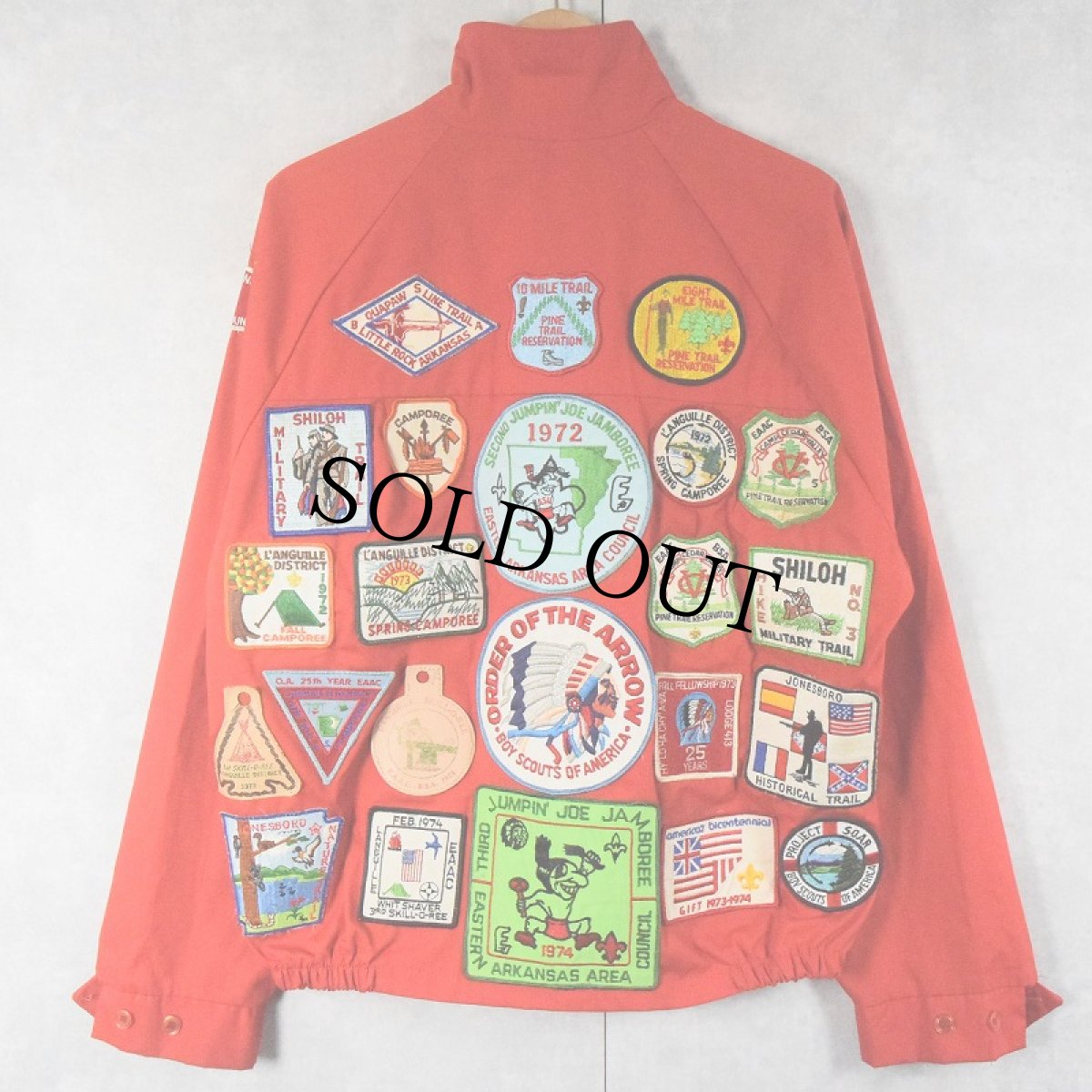 画像1: 60's BOY SCOUTS OF AMERICA ワッペン付き コットンポリ スイングトップ L (1)