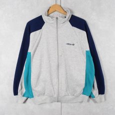 画像1: 80's adidas 切り替えデザイン スウェットジップジャケット (1)