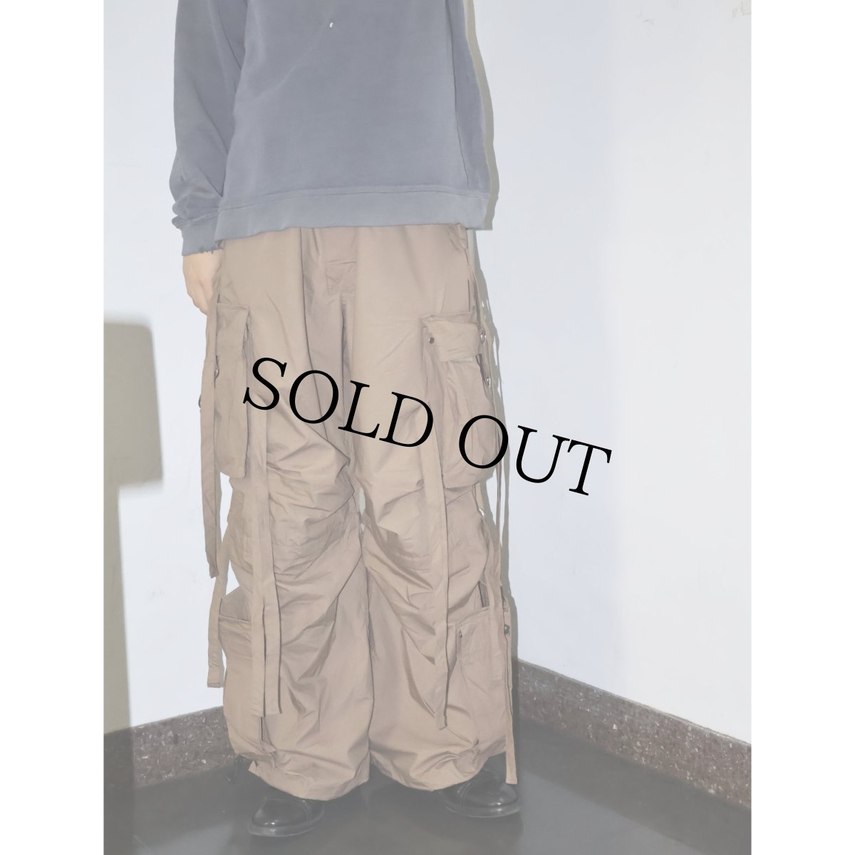 画像2: ポリ×コットン テクノパンツ S/M (2)