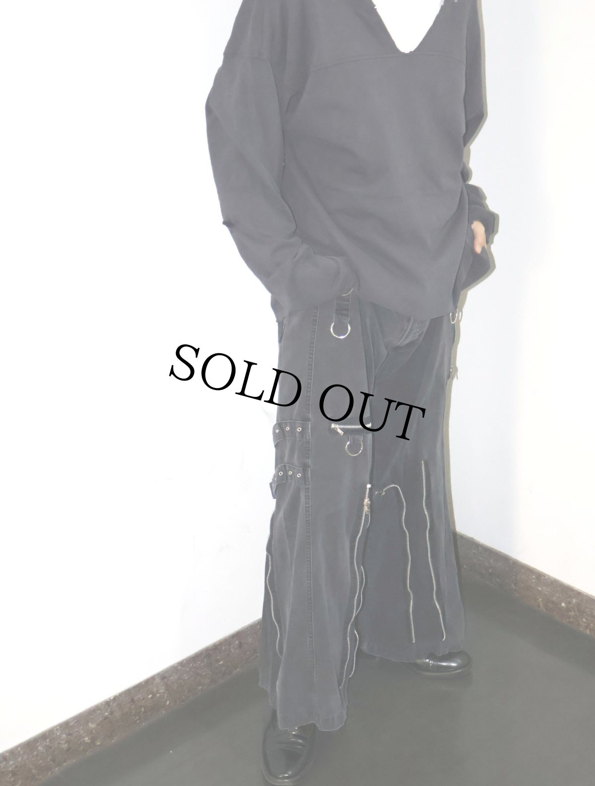 画像2: TRIPP ボンテージワイドパンツ BLACK size15 (2)
