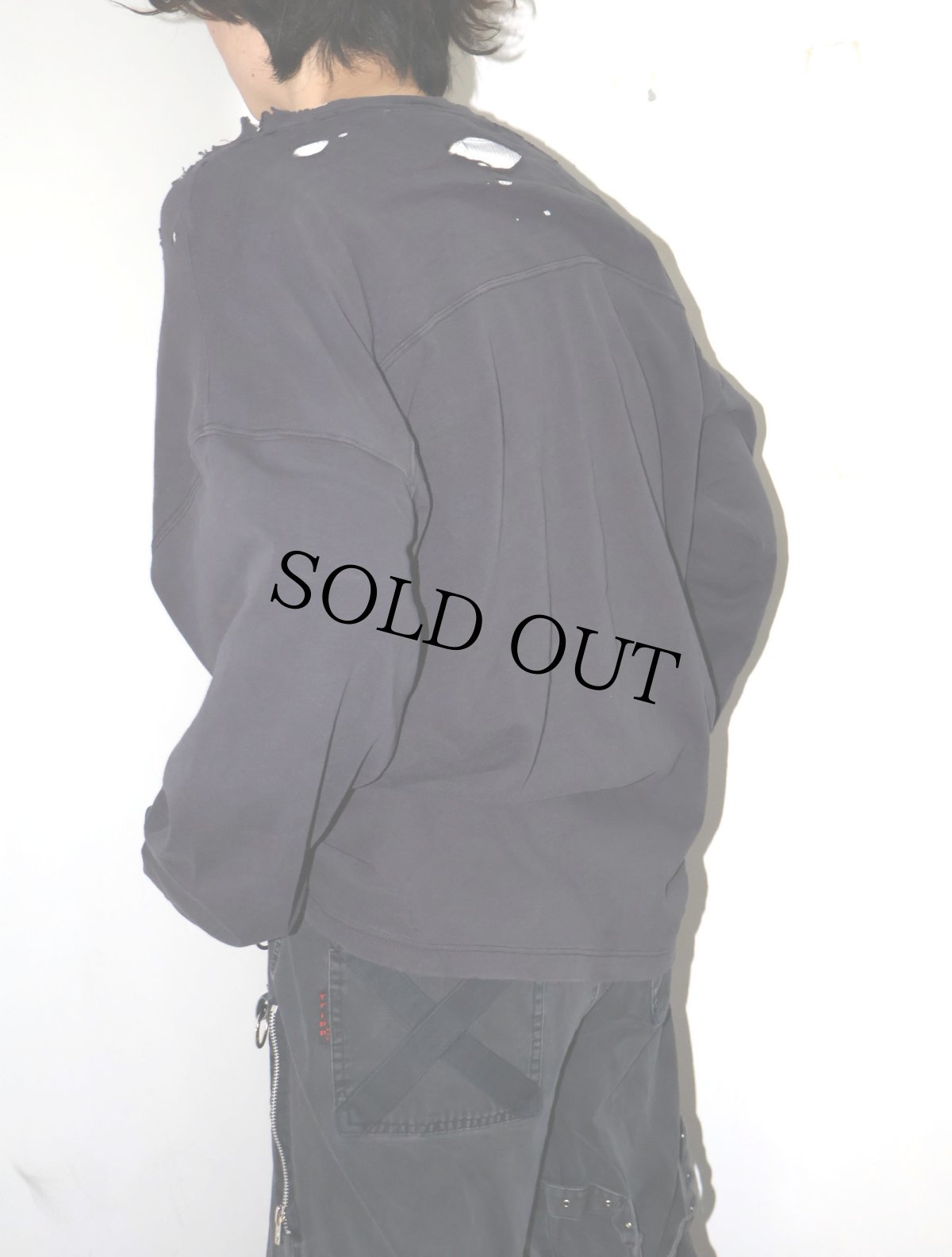 画像2: TACTICS 無地フットボールロンT BLACK (2)