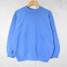 画像1: 90's FRUIT OF THE LOOM USA製 無地ラグランスウェット L (1)