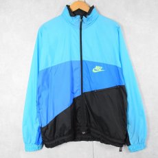 画像1: 90's NIKE 銀タグ 切り替えデザイン ナイロンジャケット L (1)