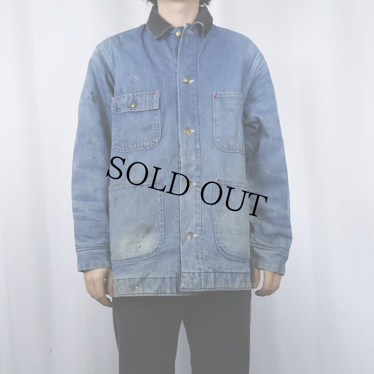 画像2: 70's Sears WORK'N LEISURE ブランケットライナー デニムカバーオール L (2)