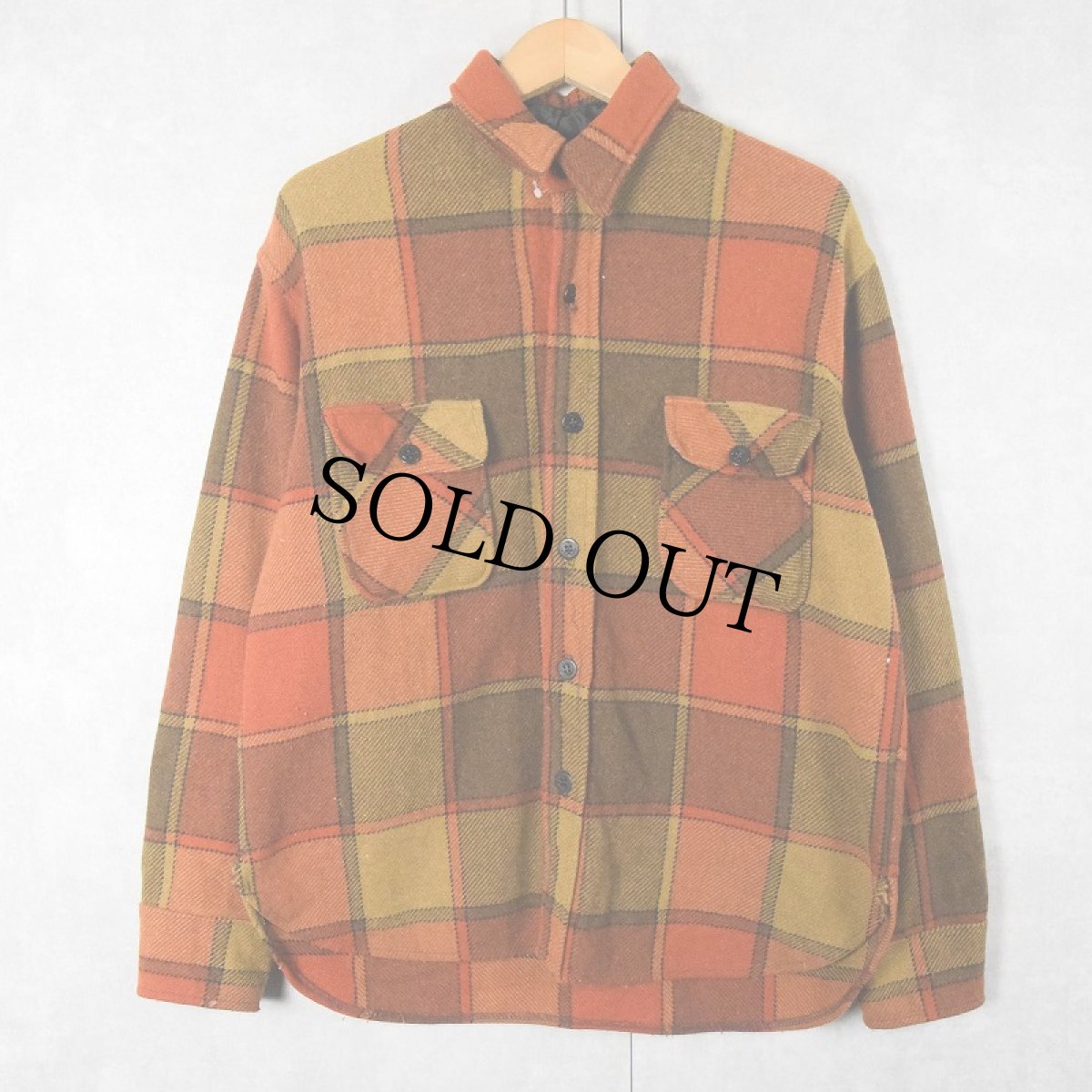 画像1: 80's〜 チェック柄 CPOシャツジャケット  (1)