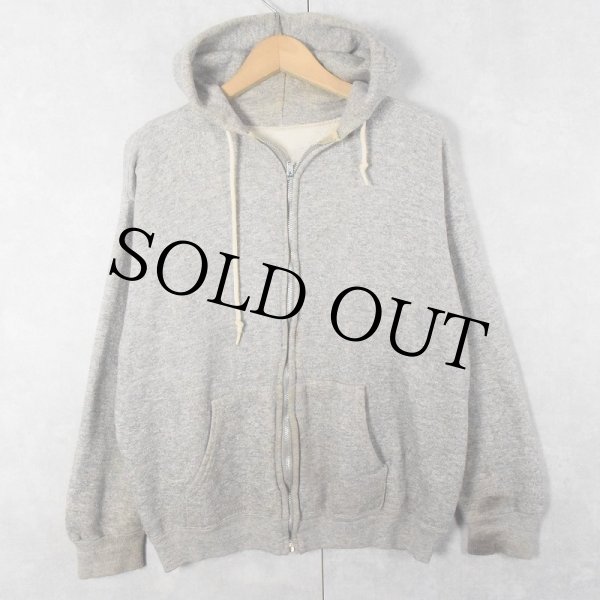 60s 70s 60年代 70年代 フーディ 霜降りグレー ポリ混| ビンテージ古着