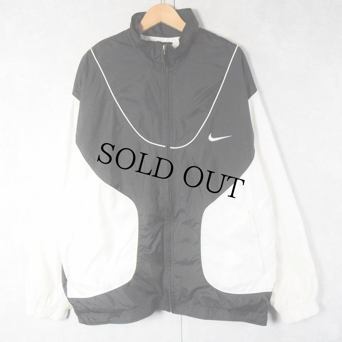 画像1: 90〜2000's NIKE 2トーン ナイロン×ポリエステル ジャケット L (1)