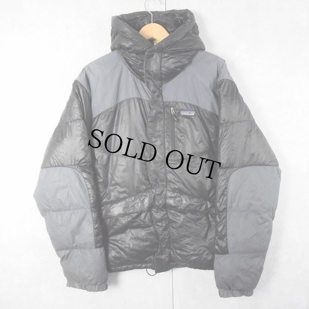 画像1: 2000's patagonia 切り替えデザイン ダウンジャケット BLACK S (1)
