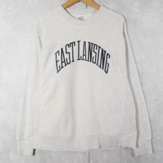 画像1: 90's SOFFE USA製 REVERSE WEAVE TYPE "EAST LANSING" プリントスウェット L (1)